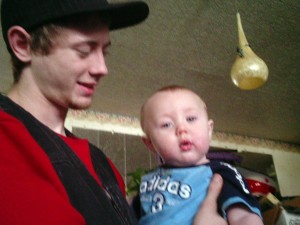 Brad Lee Morgan, pictured here holding his son, Kannon. Kannon is now 8 months old